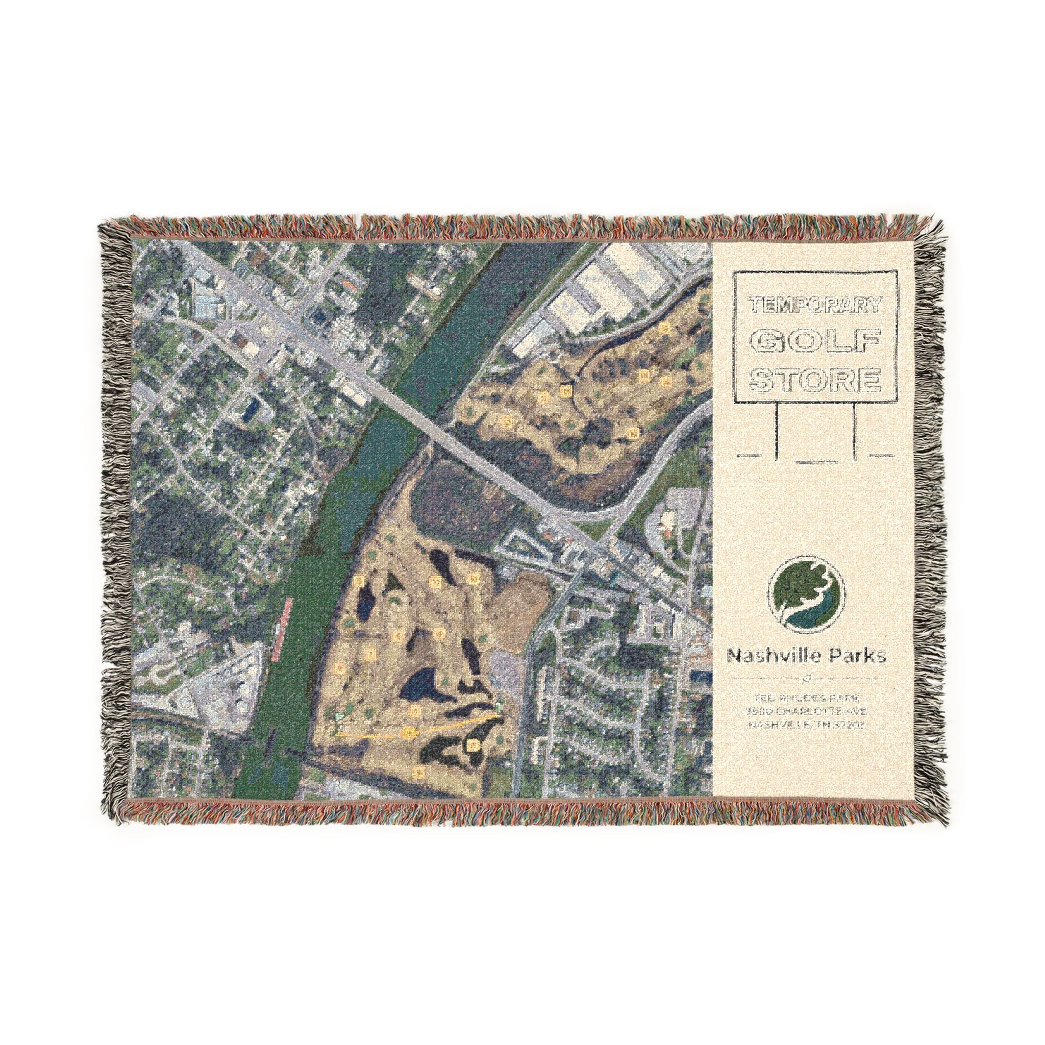 TG Golf Shop Muni Course Map Woven Blanket | Ted Rhodes
