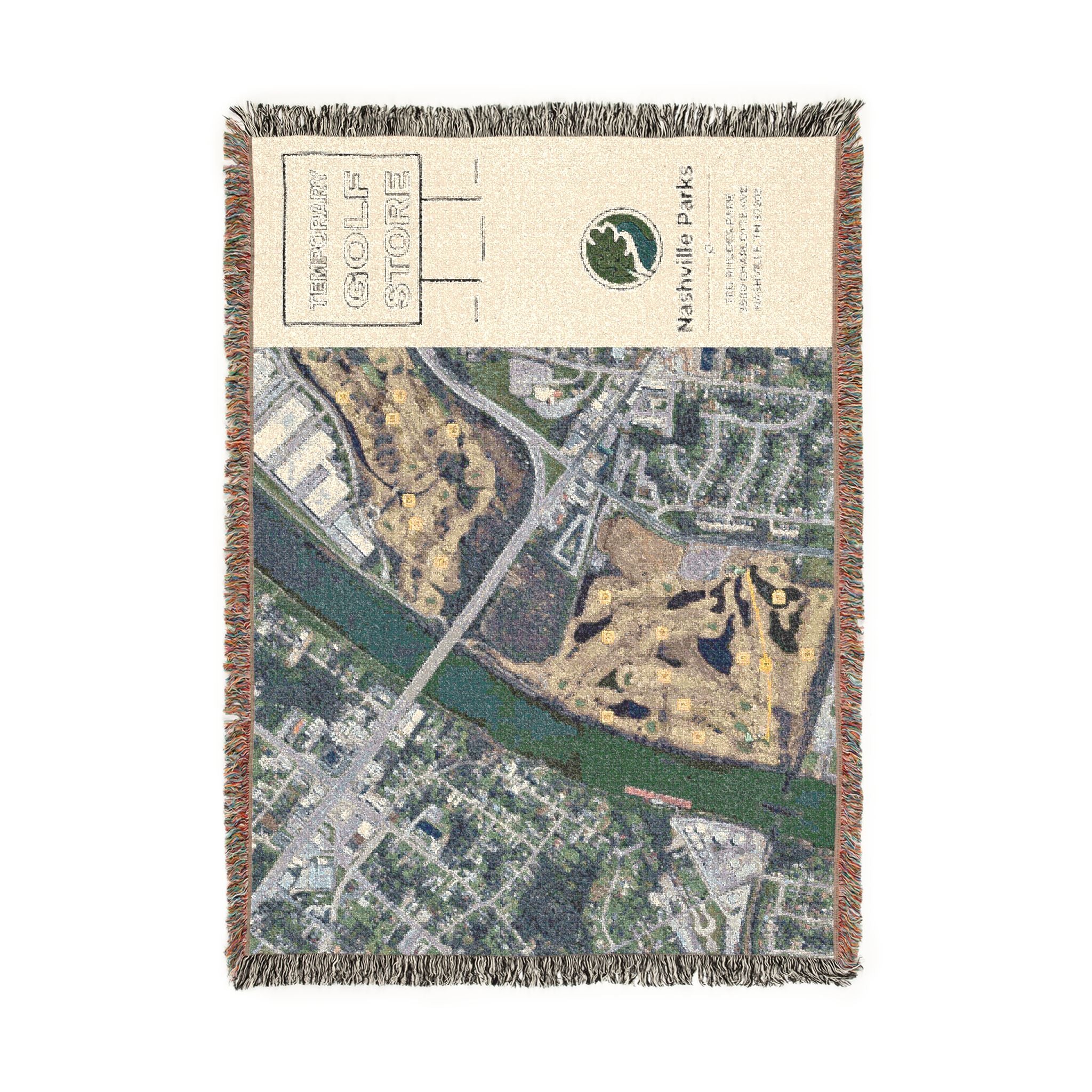TG Golf Shop Muni Course Map Woven Blanket | Ted Rhodes